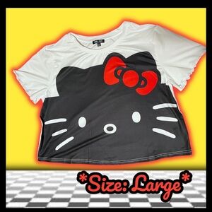 NWT: HELLO KITTY X SMAK PARLOUR - HELLO KITTY CROP TOP (SIZE LARGE)